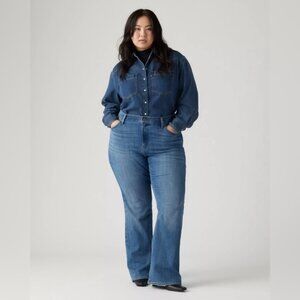 Levi's 726 High Rise Flare Jeans (plus Size) Medium Indigo Blue, size 18W